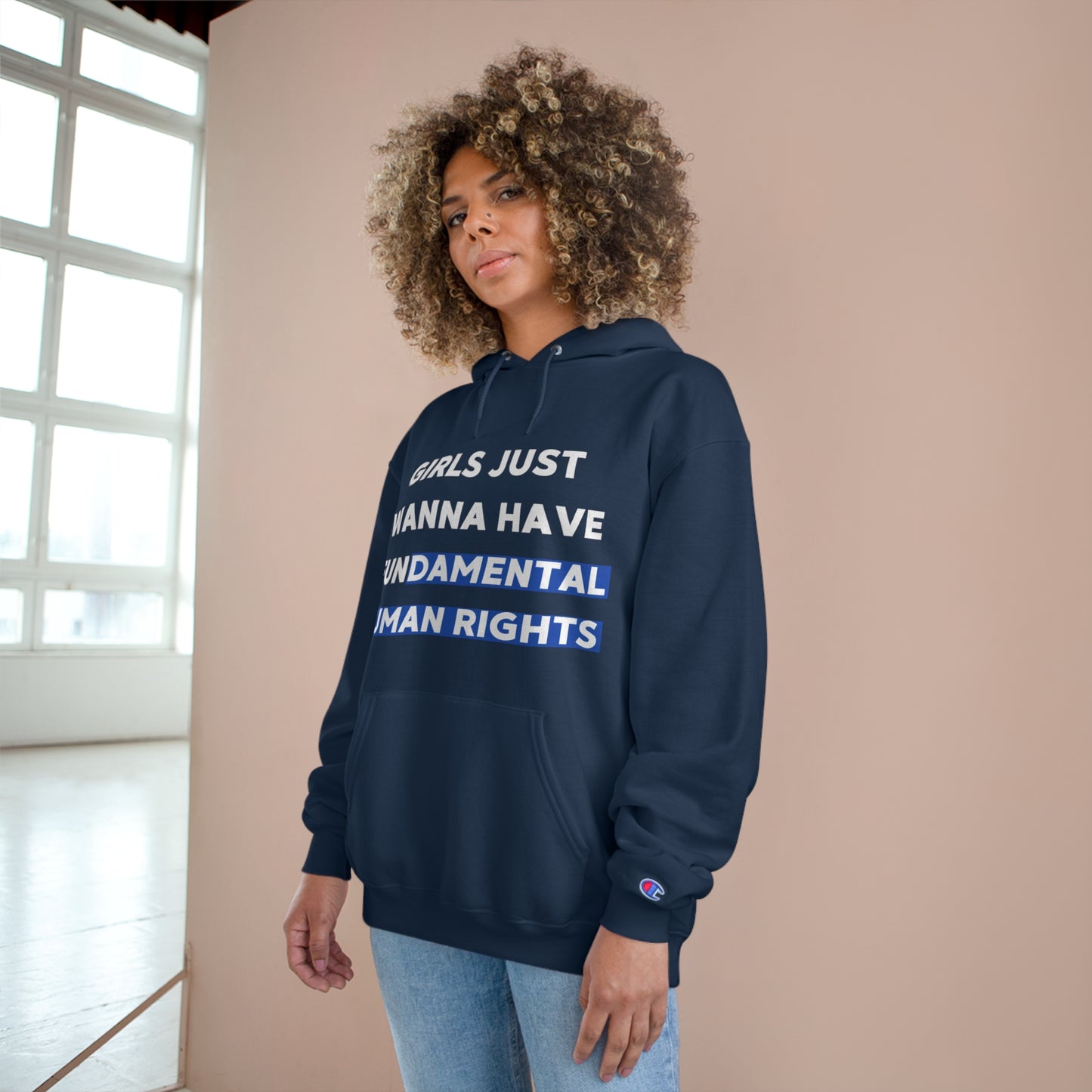Girls Just Wanna Hoodie Sweatshirt by Champion (Unisex)